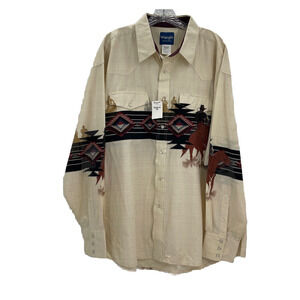Wrangler Pearl‎ Snap Shirt Mens XXL Cowboy Vintage